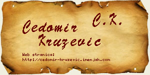 Čedomir Kružević vizit kartica